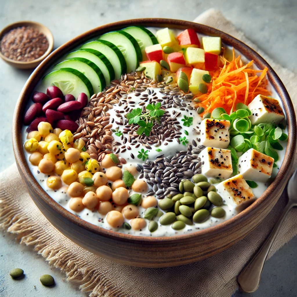 VEG SALAD WITH MASALA CURD